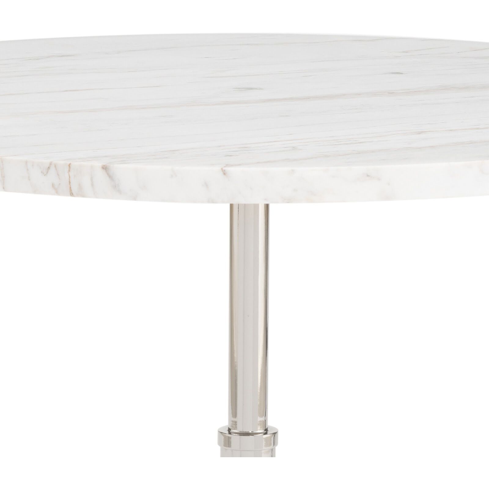 Myles 24 X 24 inch Polished Nickel Accent Table, Large